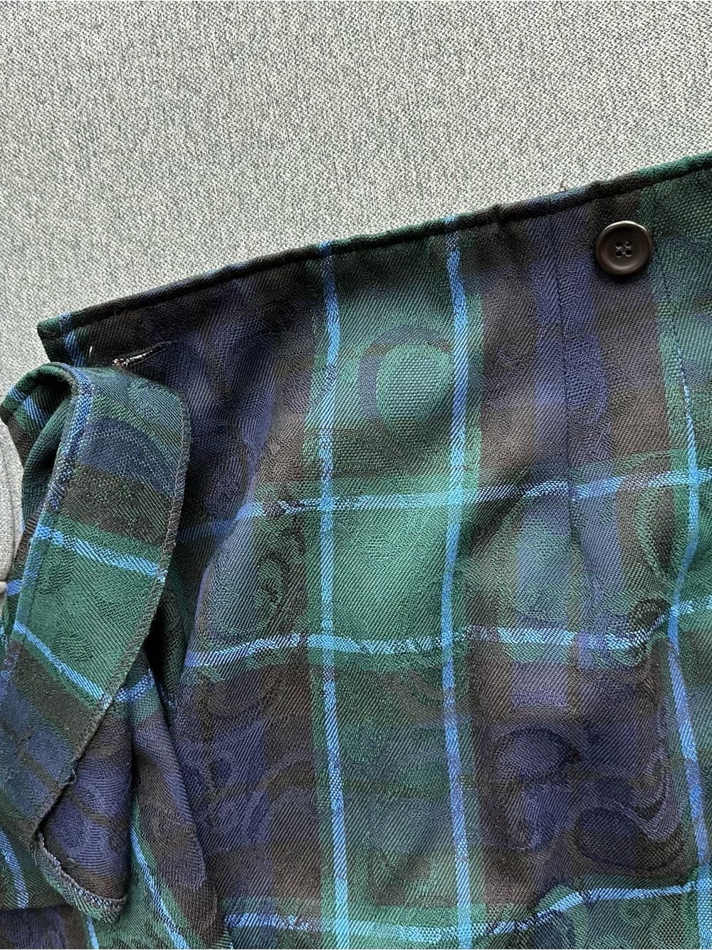 Pendleton Classic Green and Blue Plaid Pencil Skirt 100% New Wool Size 6 - Picture 4 of 6